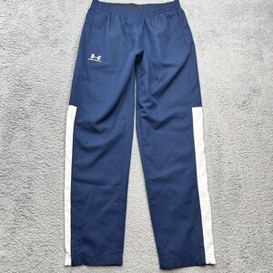 Under Armour Vital Woven Track Pants Mens L Blue Mesh Lined Ripstop Drawstring